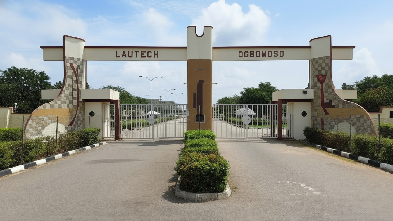 Diverse alumni and students on LAUTECH campus